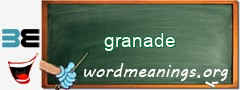 WordMeaning blackboard for granade